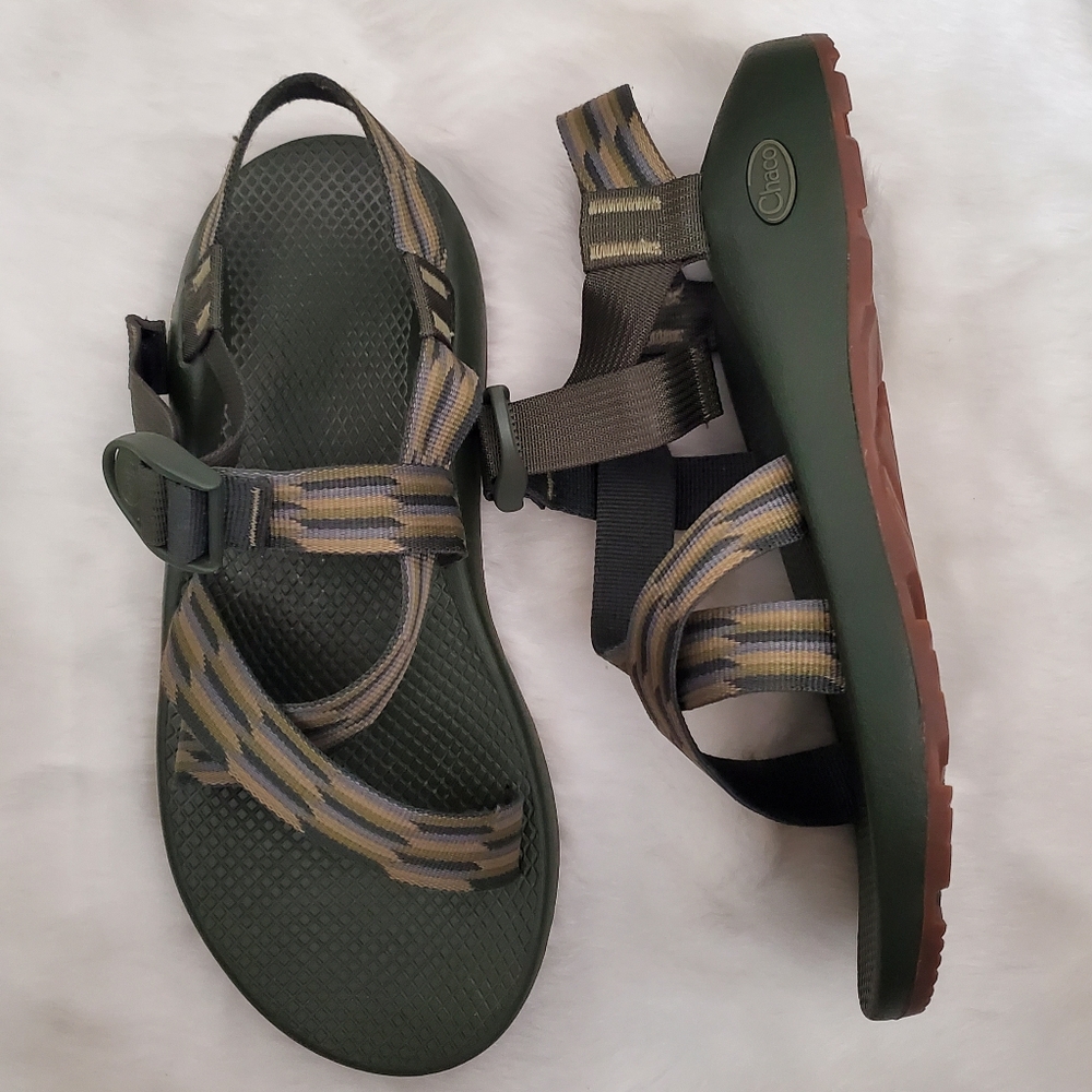 Chaco Accordian Green Hiking Sandals